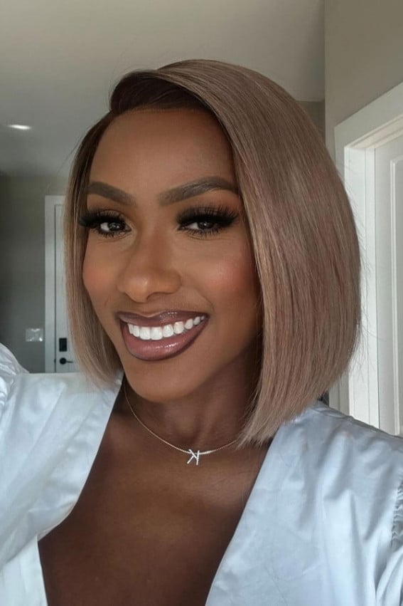 Ash Blonde Collarbone Bob Ash Blonde Collarbone Bob — Simple Haircuts for Black Women