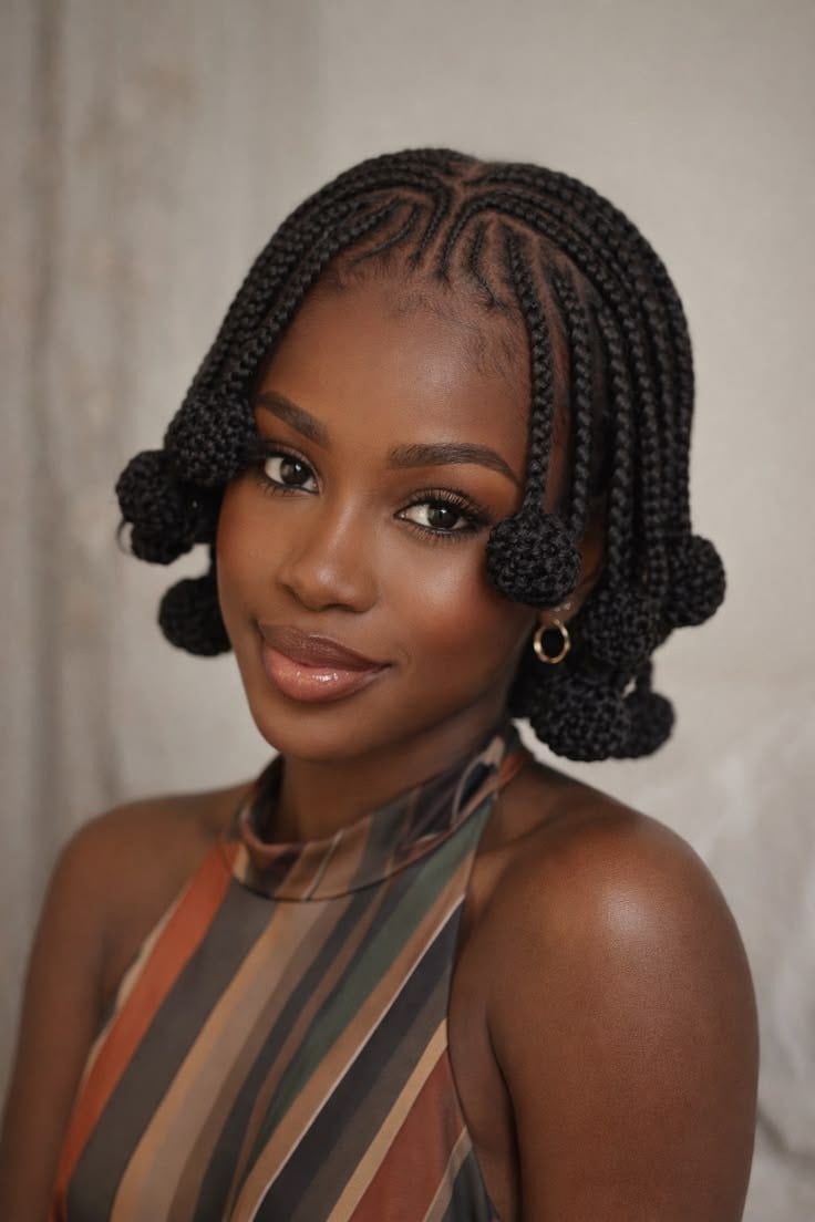 Black Braids With Decorative Ends Black Braids With Decorative Ends — Simple Haircuts for Black Women