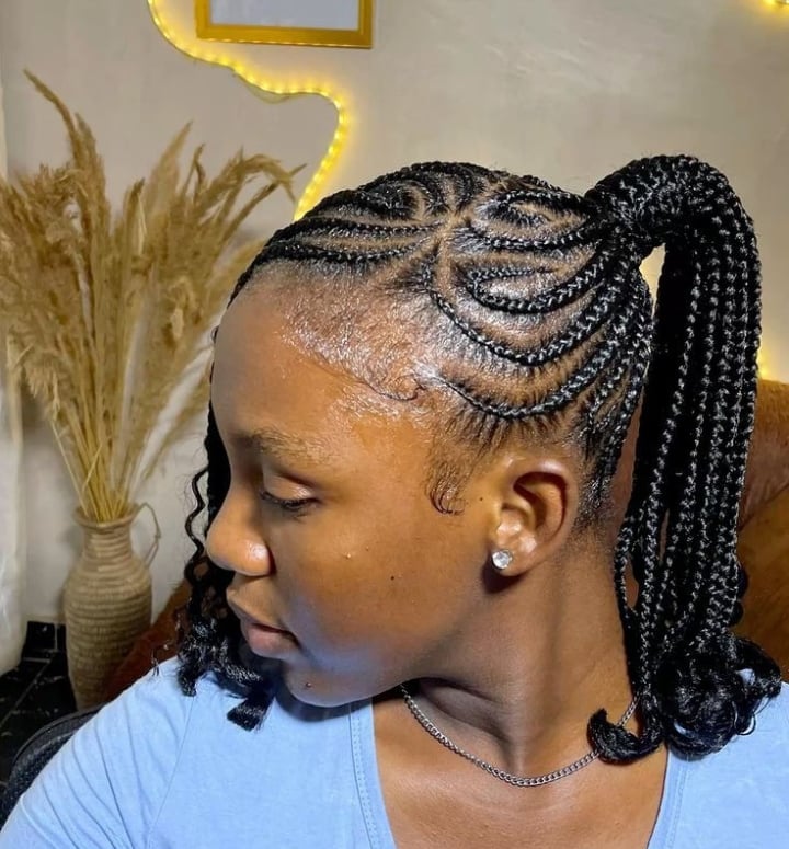 Braided Ponytail To Mid-Back Braided Ponytail To Mid-Back — Simple Haircuts for Black Women