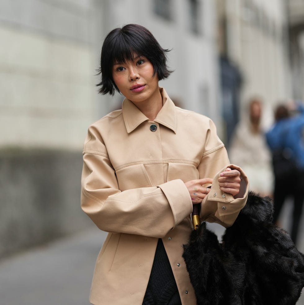 Chin Length Bob With Short Choppy Bangs Chin Length Bob With Short Choppy Bangs — Simple Haircuts for Thinning Hair