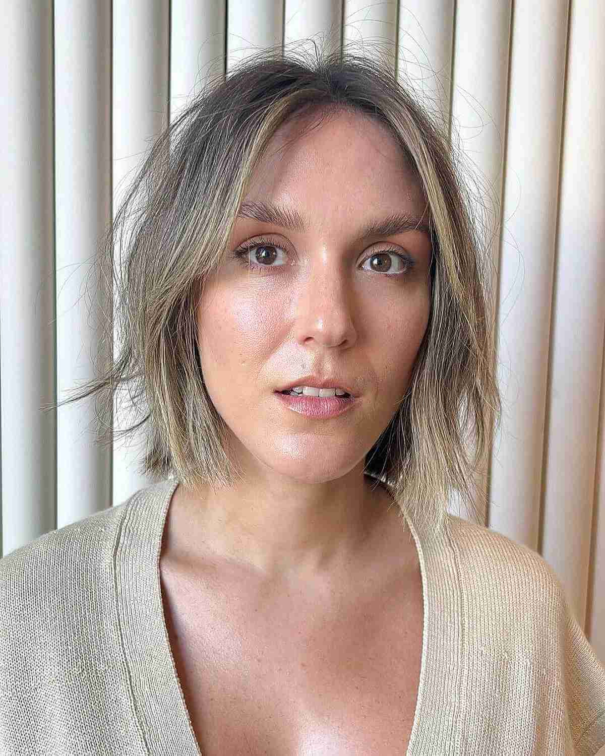 Chin Length Blunt Bob Chin Length Blunt Bob — Simple Haircuts for Thinning Hair