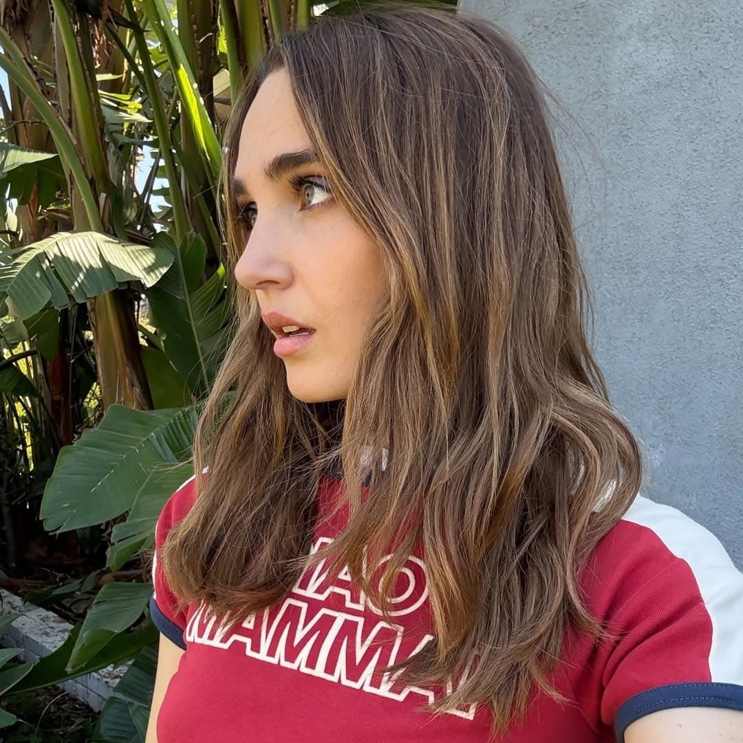 Dark Brown Mid-Back With Lighter Brown, Side Dark Brown Mid-Back With Lighter Brown, Side — Simple Highlights