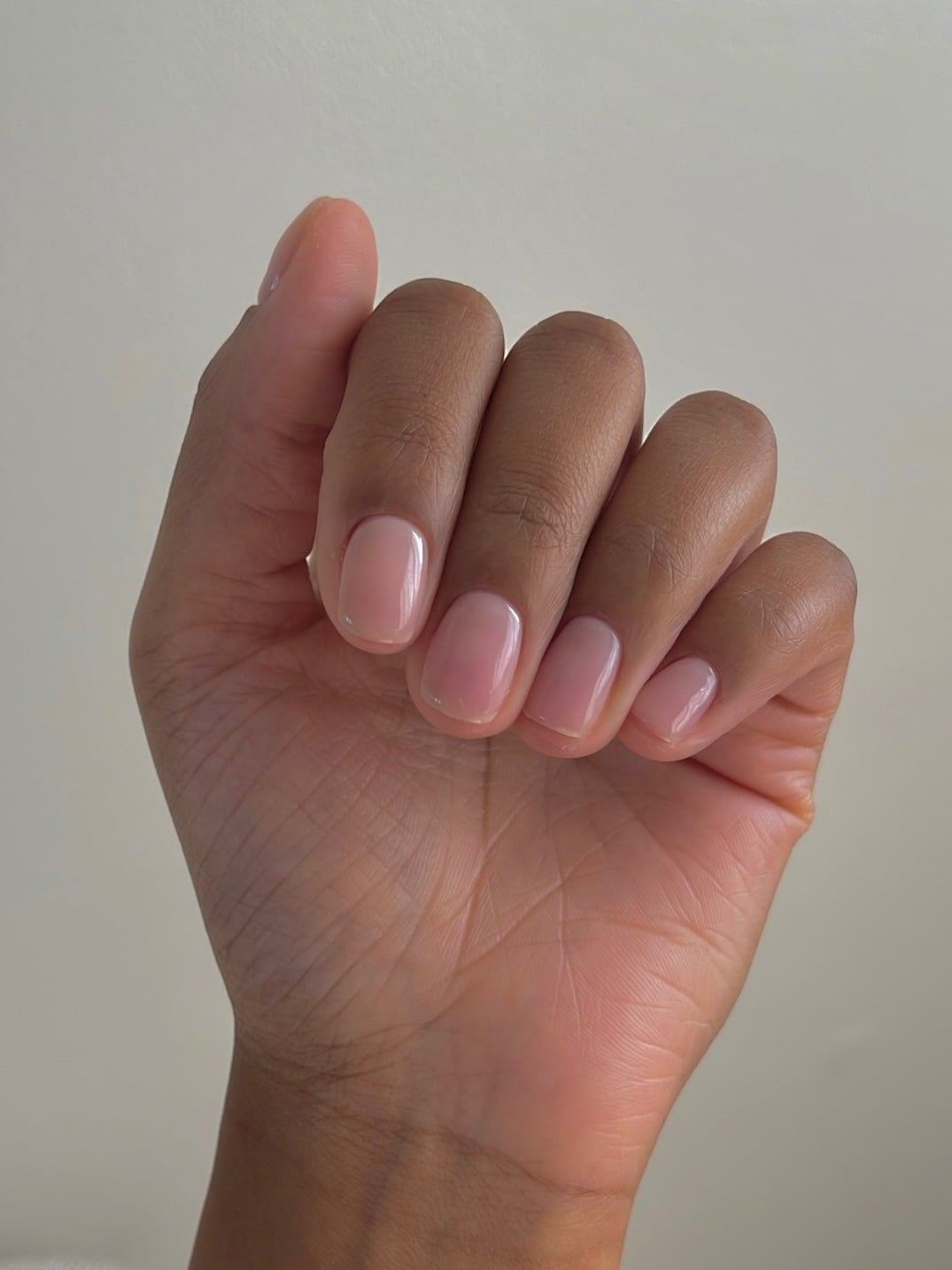 Short Oval Sheer Milky Nude High Gloss — Simple Japan Nails