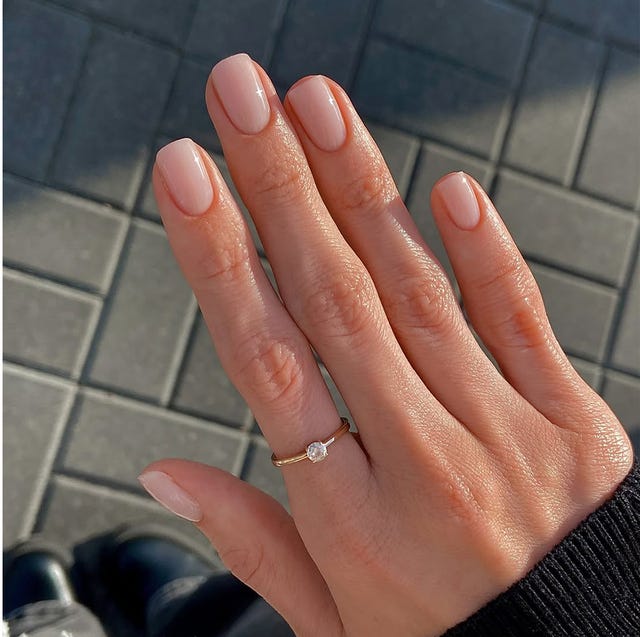 Milky Nude Sheer Glossy Short Almond Nails Milky Nude Sheer Glossy Short Almond Nails — Simple Luxury Nails
