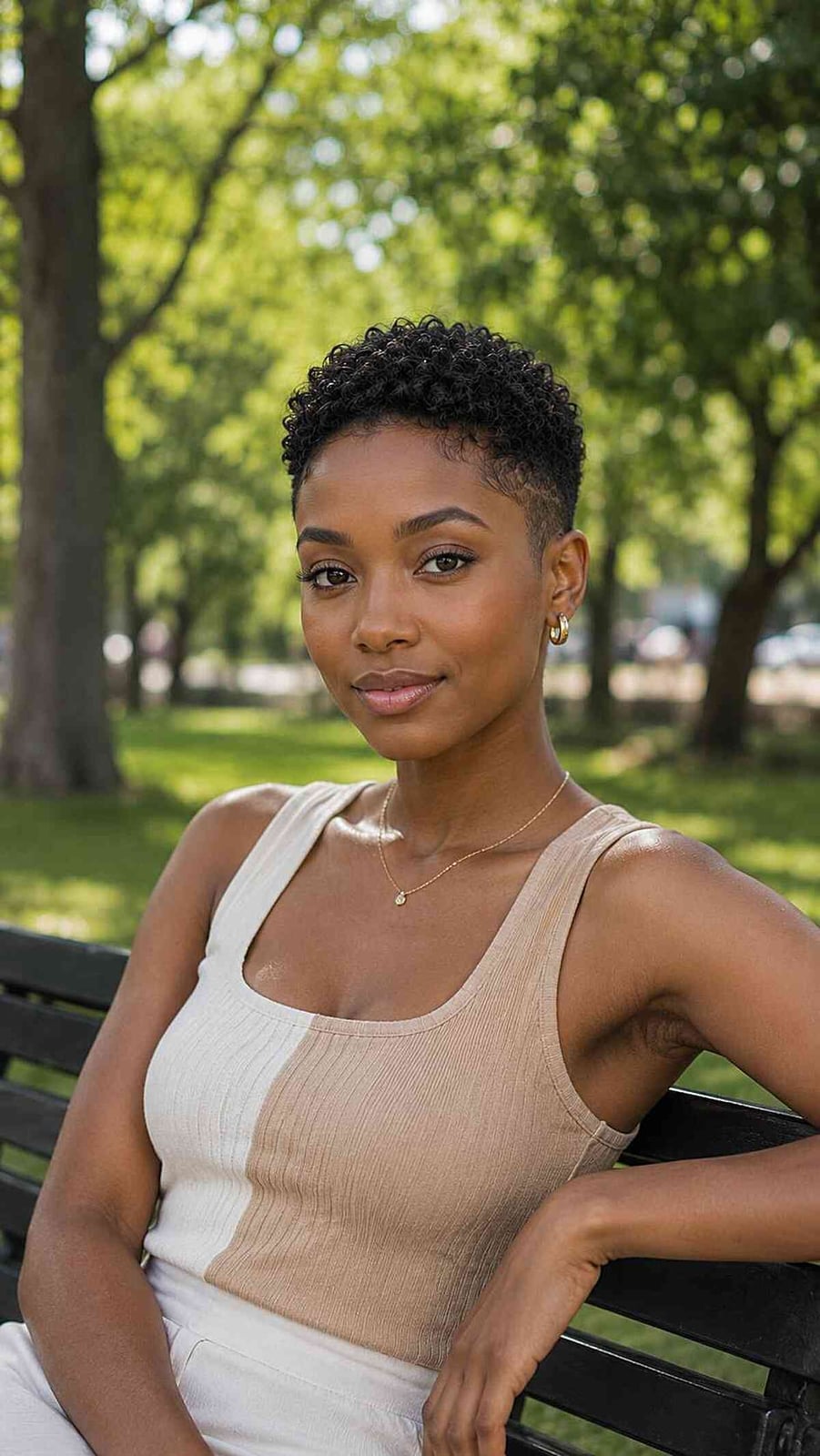 Tapered Cut With Curly Top Tapered Cut With Curly Top — Simple Natural Hair Hairstyles