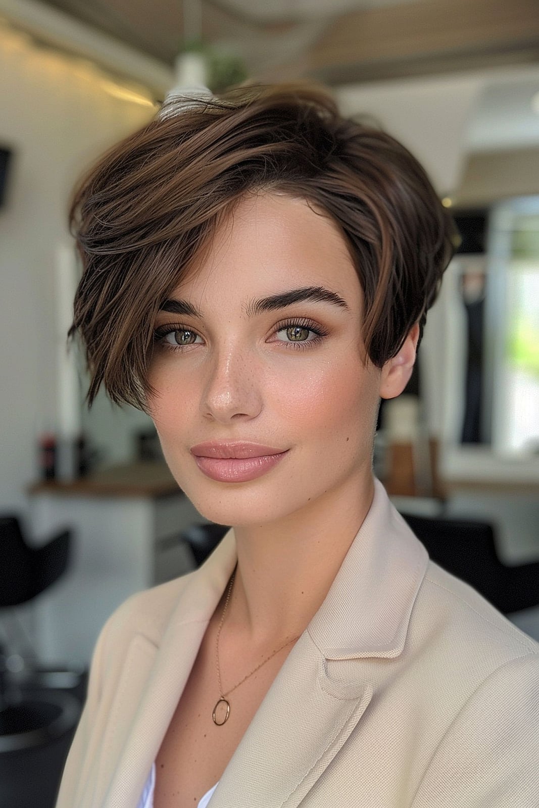 Thick Wavy Pixie Bob With Long Bangs Thick Wavy Pixie Bob With Long Bangs — Simple Pixie Bob