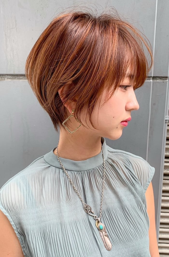 Copper Rose Pixie Bob With Face Framing Copper Rose Pixie Bob With Face Framing — Simple Pixie Bob