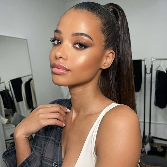 Polished Dark Brown High Ponytail Front View Polished Dark Brown High Ponytail Front View — Simple Pony Hairstyles