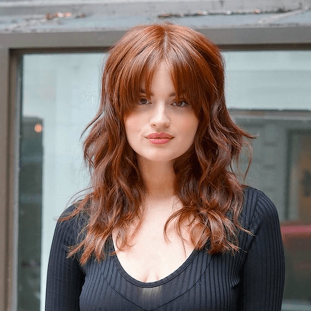 Shoulder Length Vibrant Red Shag Shoulder Length Vibrant Red Shag — Simple Shag Hairstyles
