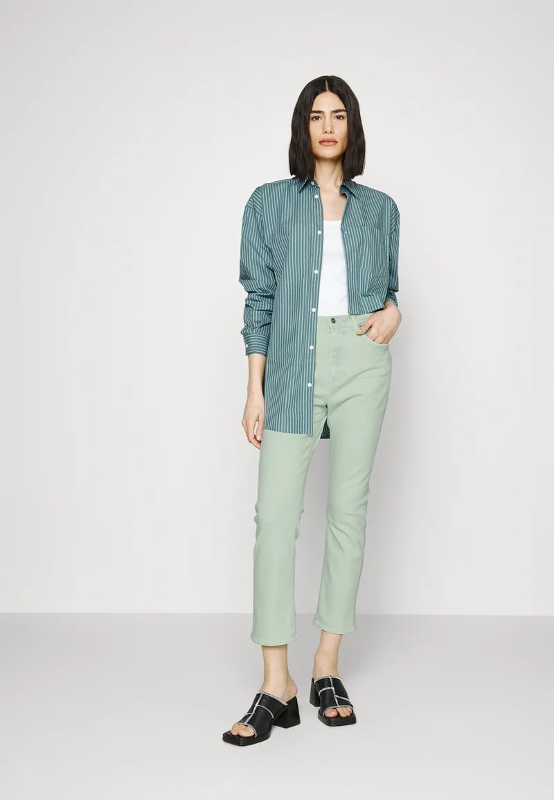 Slim Fit Jeans In Green Mint — Simple Skinny Jeans Outfits