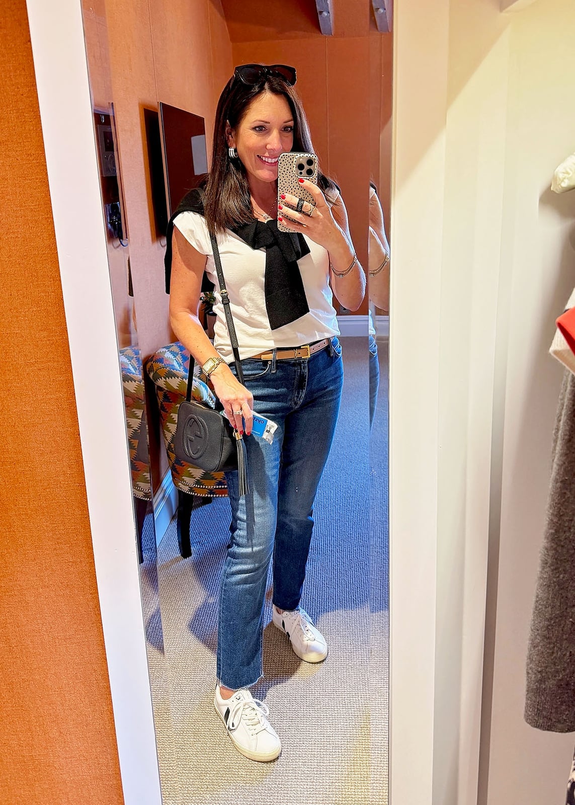 Dark Blue Skinny Jeans With Tied Top — Simple Skinny Jeans Outfits