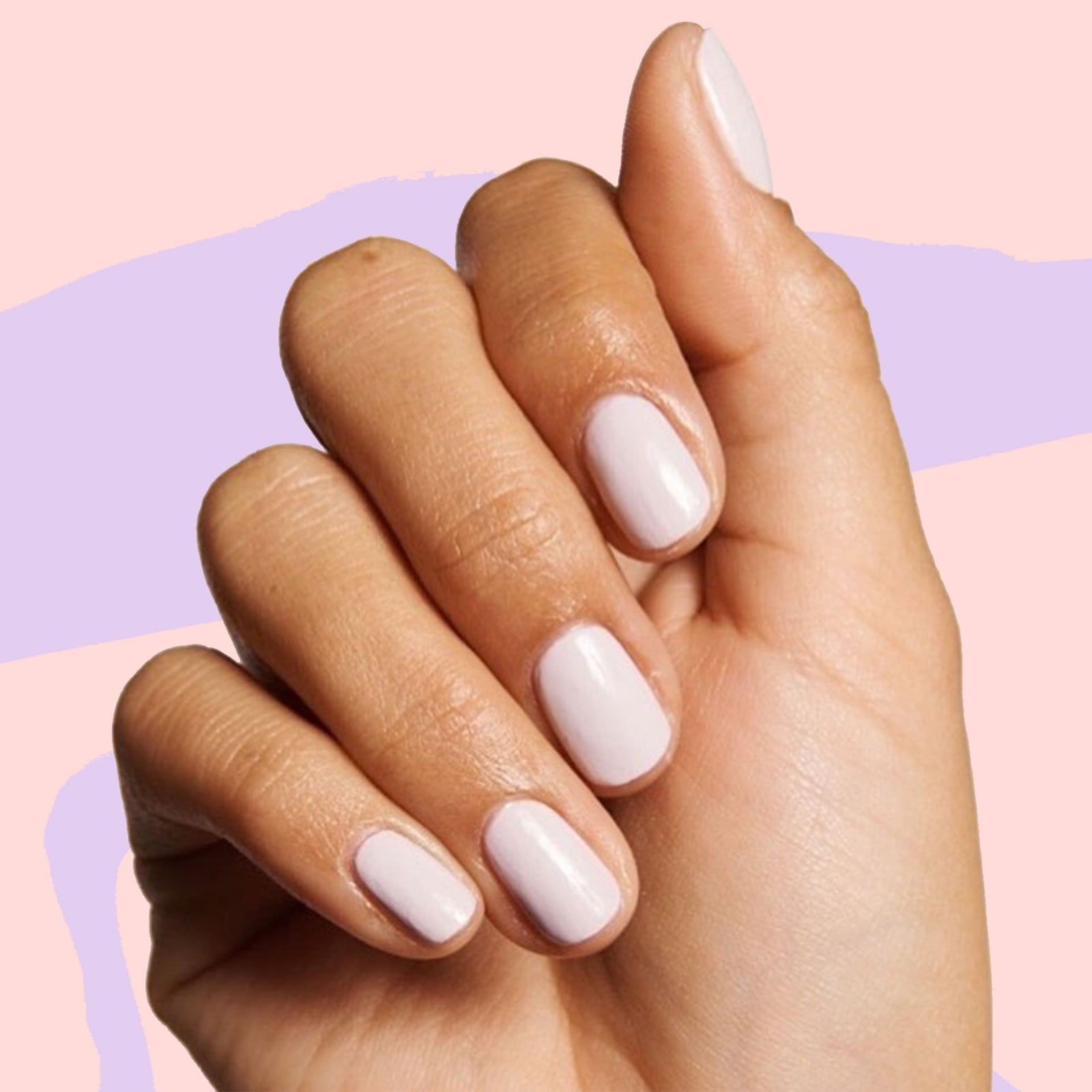 Minimalist Very Light Pink Squoval Nails Minimalist Very Light Pink Squoval Nails — Simple Squoval Nails