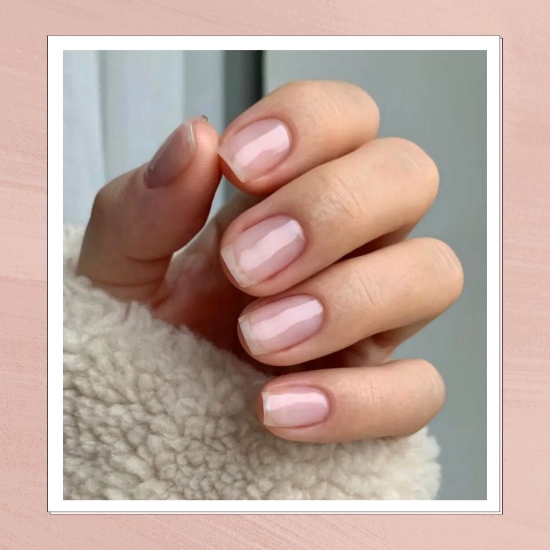 Subtle Glossy Sheer Pink Squoval Nails Subtle Glossy Sheer Pink Squoval Nails — Simple Squoval Nails