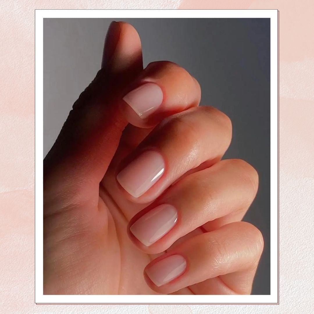 Clean Sheer Milky Nude Squoval Nails Clean Sheer Milky Nude Squoval Nails — Simple Squoval Nails