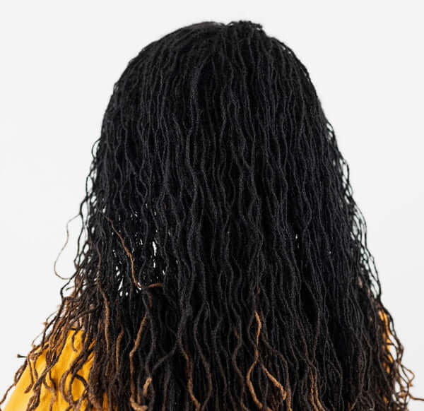 Loose Mid-Back Wavy Thick Locs Loose Mid-Back Wavy Thick Locs — Simple Starter Locs