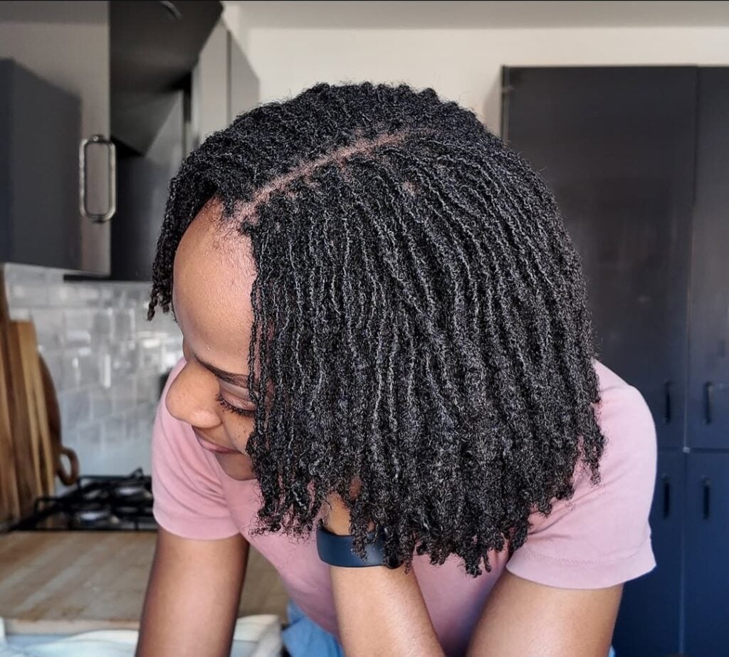 Shoulder Length Fine Micro Locs Air Dried Shoulder Length Fine Micro Locs Air Dried — Simple Starter Locs