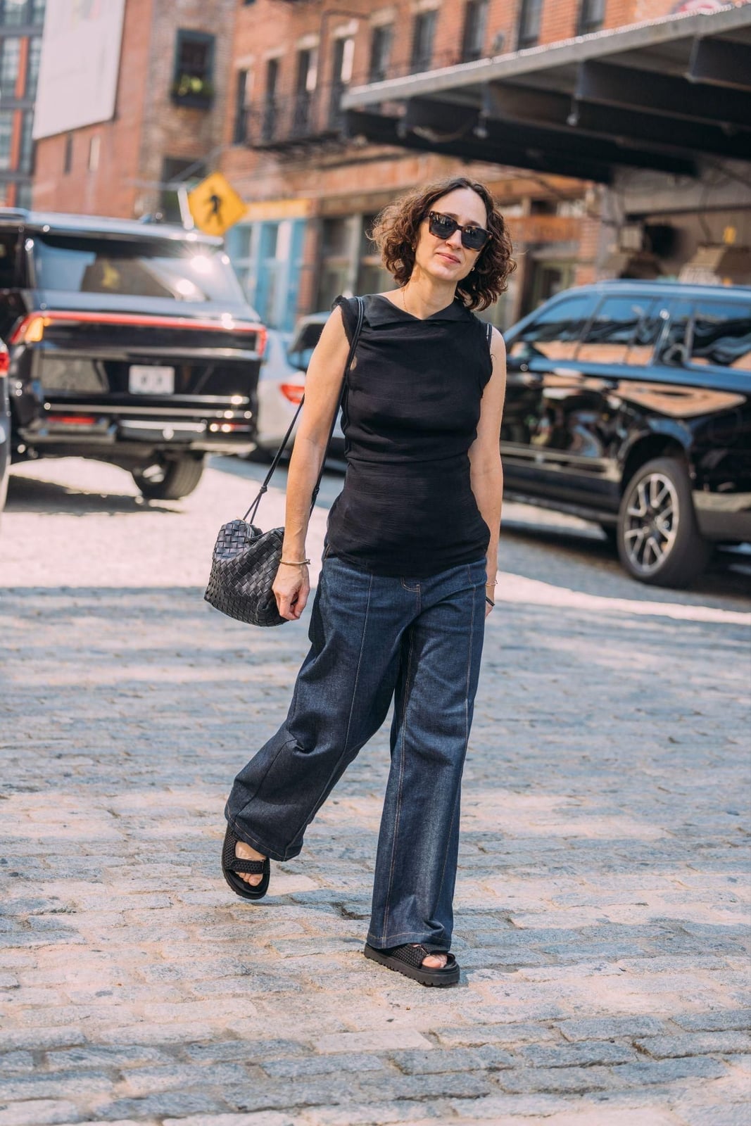 Sleeveless Top with Very Wide-Leg Denim Sleeveless Top with Very Wide-Leg Denim — Simple Style Inspo
