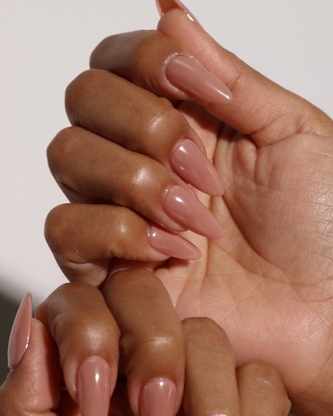 Uniform Neutral Beige-Pink Almond Nails Uniform Neutral Beige-Pink Almond Nails — Simple Trending Nails