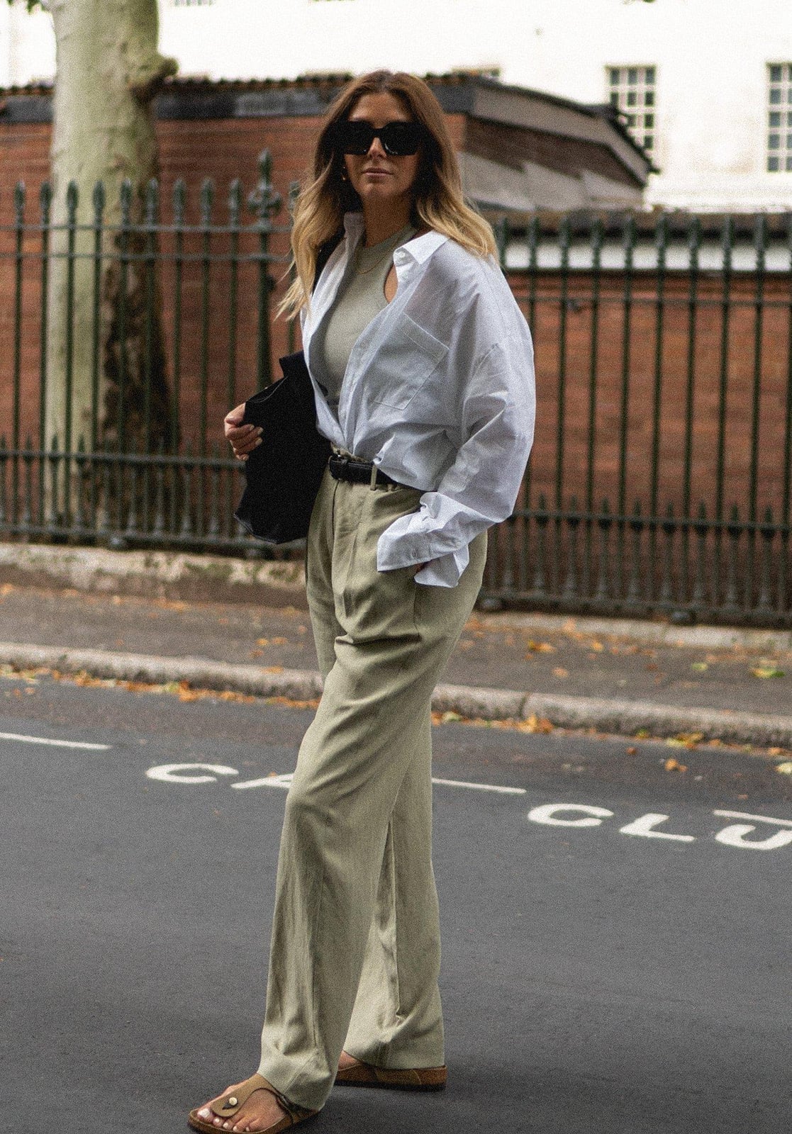 White Button-Down With Khaki Pants And Ribbed Tank White Button-Down With Khaki Pants And Ribbed Tank — Simple Weekend Outfits