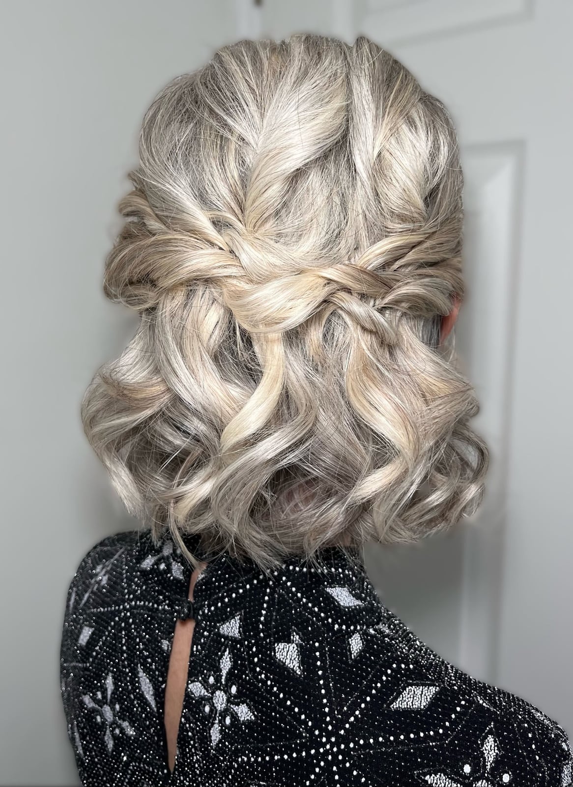 Chin Length Ash Blonde Updo With Braids Chin Length Ash Blonde Updo With Braids — Thin Hair Ideas