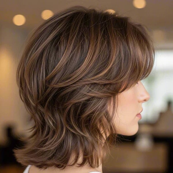 Shoulder Length Layered Shag With Texture Shoulder Length Layered Shag With Texture — Thin Hair Ideas