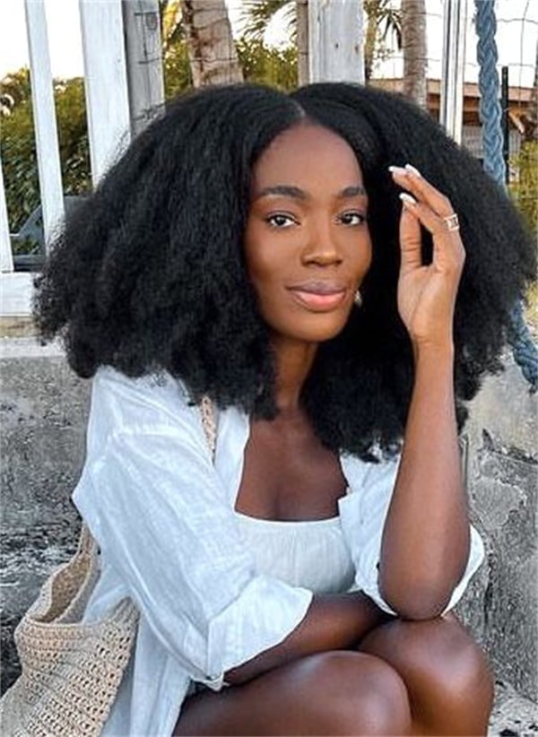 Mid-Back Voluminous Layered Afro Blowout Mid-Back Voluminous Layered Afro Blowout — Trendy 4c Hairstyles