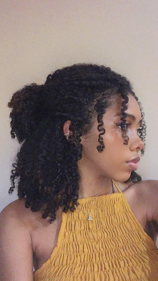 Shoulder Length Half-Up Half-Down Curls Shoulder Length Half-Up Half-Down Curls — Trendy 4c Hairstyles