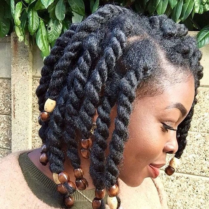 Chin Length Bob With Beaded Twists Chin Length Bob With Beaded Twists — Trendy 4c Hairstyles