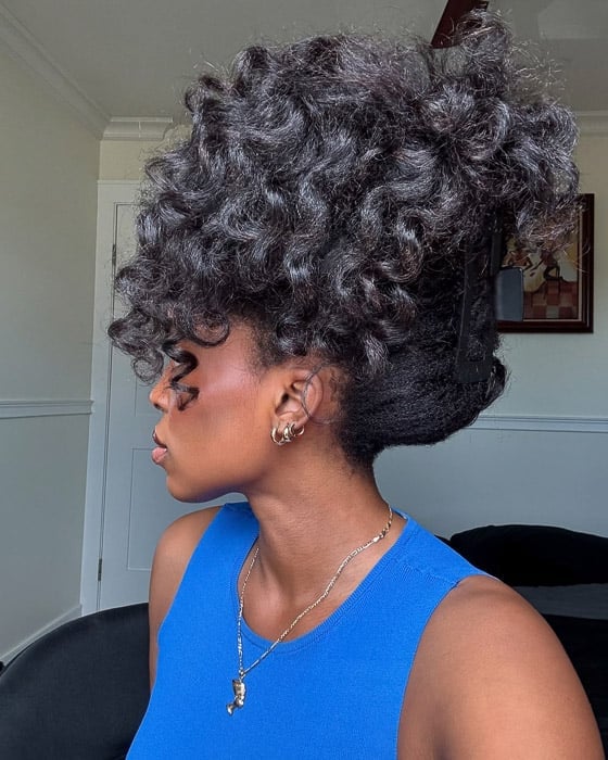 Mid-Back Voluminous Coily Updo Mid-Back Voluminous Coily Updo — Trendy 4c Hairstyles