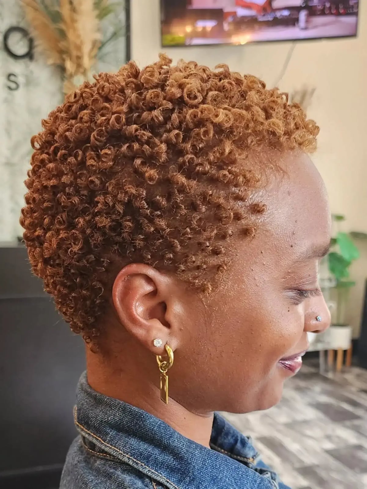 Short Pixie With Honey Blonde Coily Fine Texture Short Pixie With Honey Blonde Coily Fine Texture — Trendy 4c Hairstyles