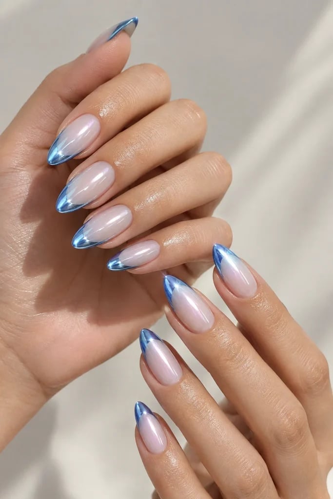 Blue French Tip Nails: 11 Elegant Designs for a Modern Manicure | Nail Craftly