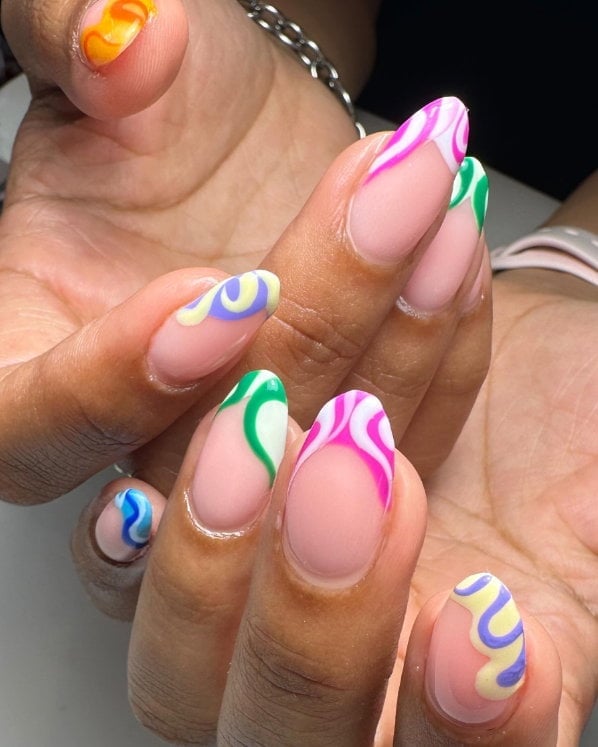 Ultra-Thin White French Nude Almond Nails — Trendy Almond Nails French