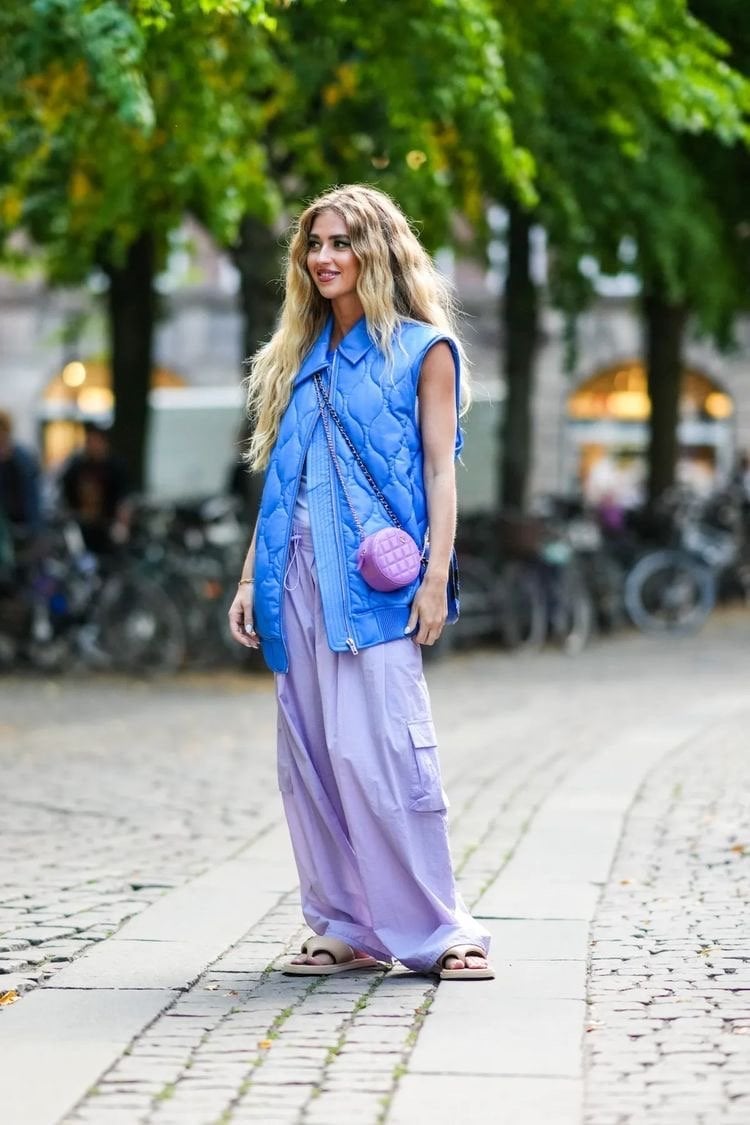 Quilted Vest Over T-Shirt with Parachute Pants Quilted Vest Over T-Shirt with Parachute Pants — Trendy Alt Outfits