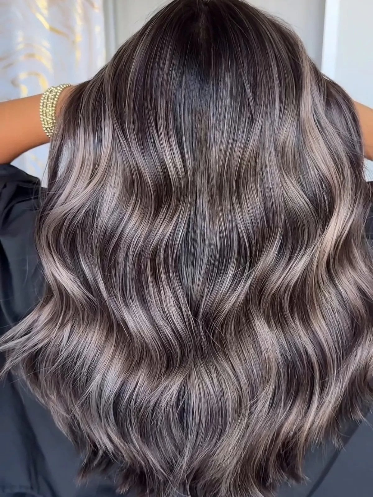 Collarbone Waves With Muted Ash Brown — Trendy Ash Brown Hair