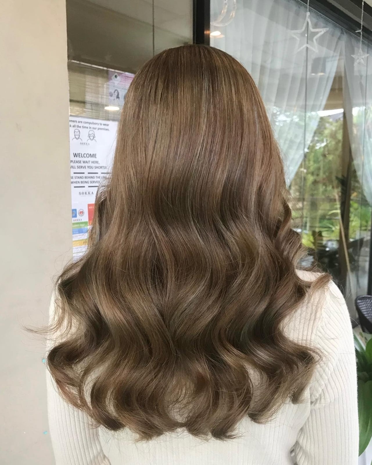 Shoulder Length Blowout With Soft Waves — Trendy Ash Brown Hair
