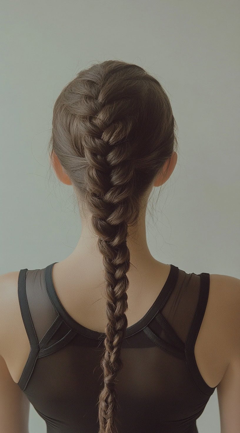 Tightly Woven Mid-Back French Braid — Trendy Basketball Hairstyles