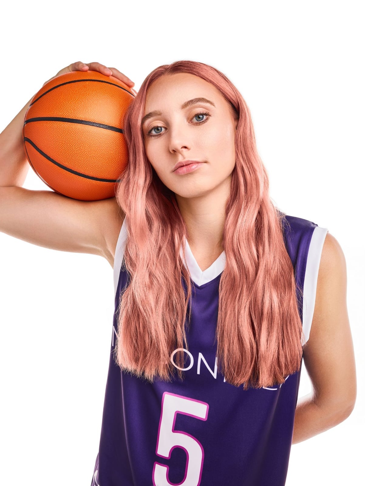 Collarbone Blowout In Pastel Pink — Trendy Basketball Hairstyles