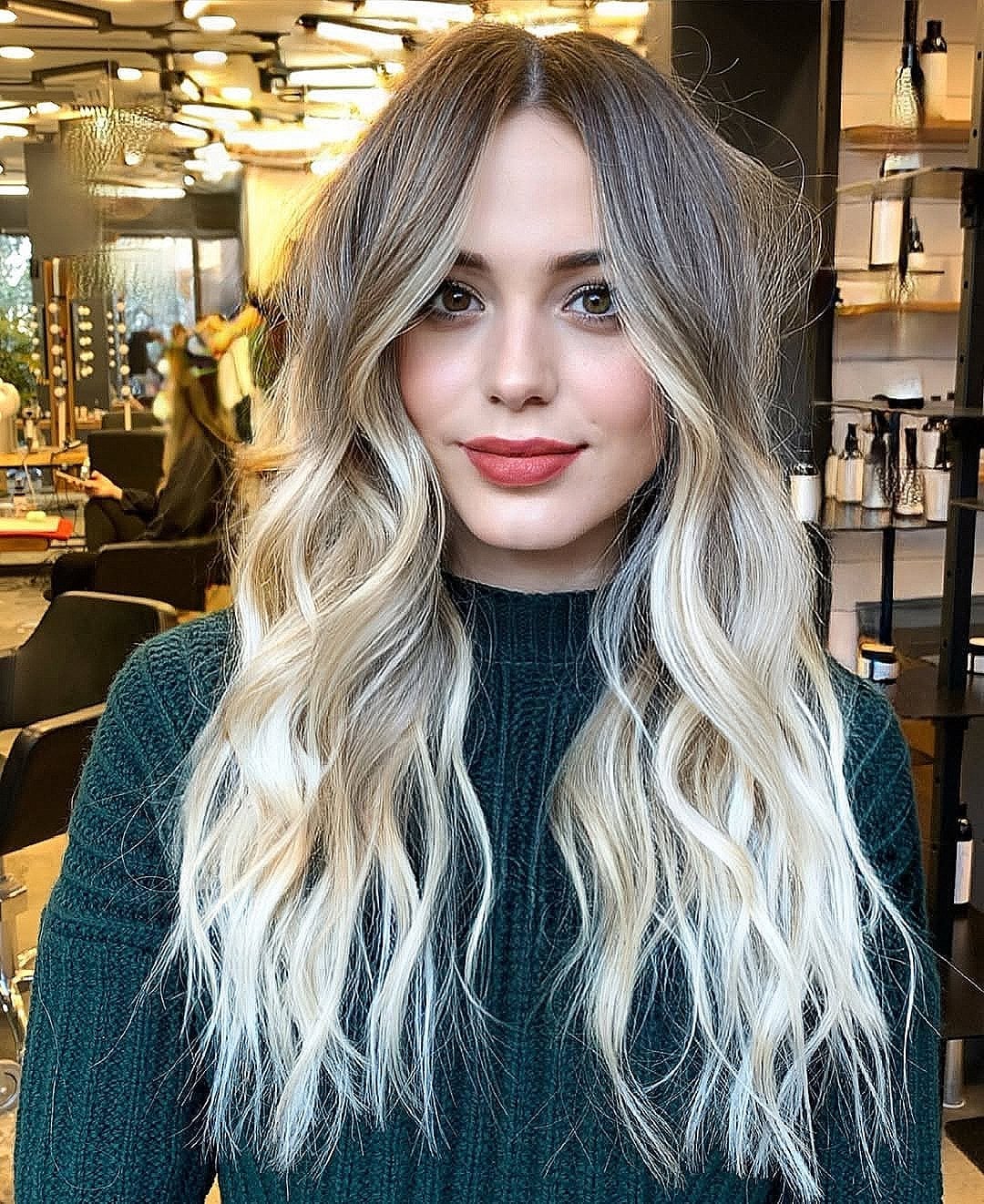 Platinum Blonde Balayage Waves Platinum Blonde Balayage Waves — Trendy Blonde Balayage