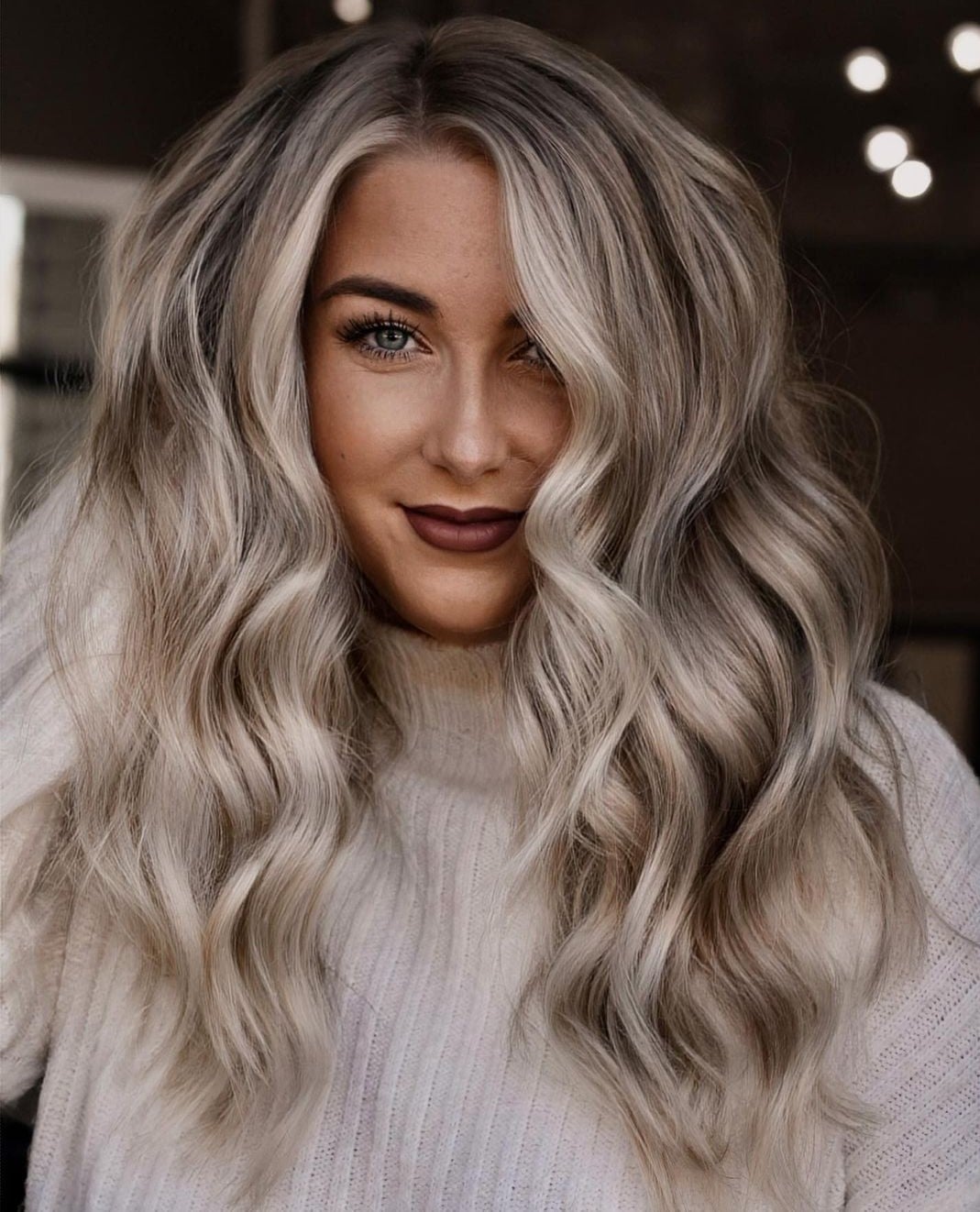 Ash Blonde Balayage With Darker Roots Ash Blonde Balayage With Darker Roots — Trendy Blonde Balayage