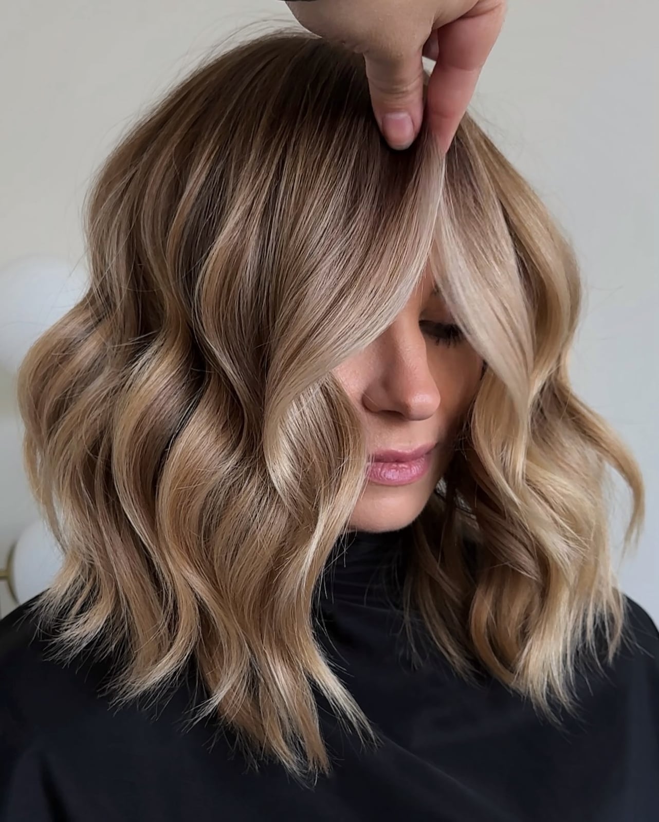 Ash Blonde Lob With Balayage Highlights Ash Blonde Lob With Balayage Highlights — Trendy Blonde Lob