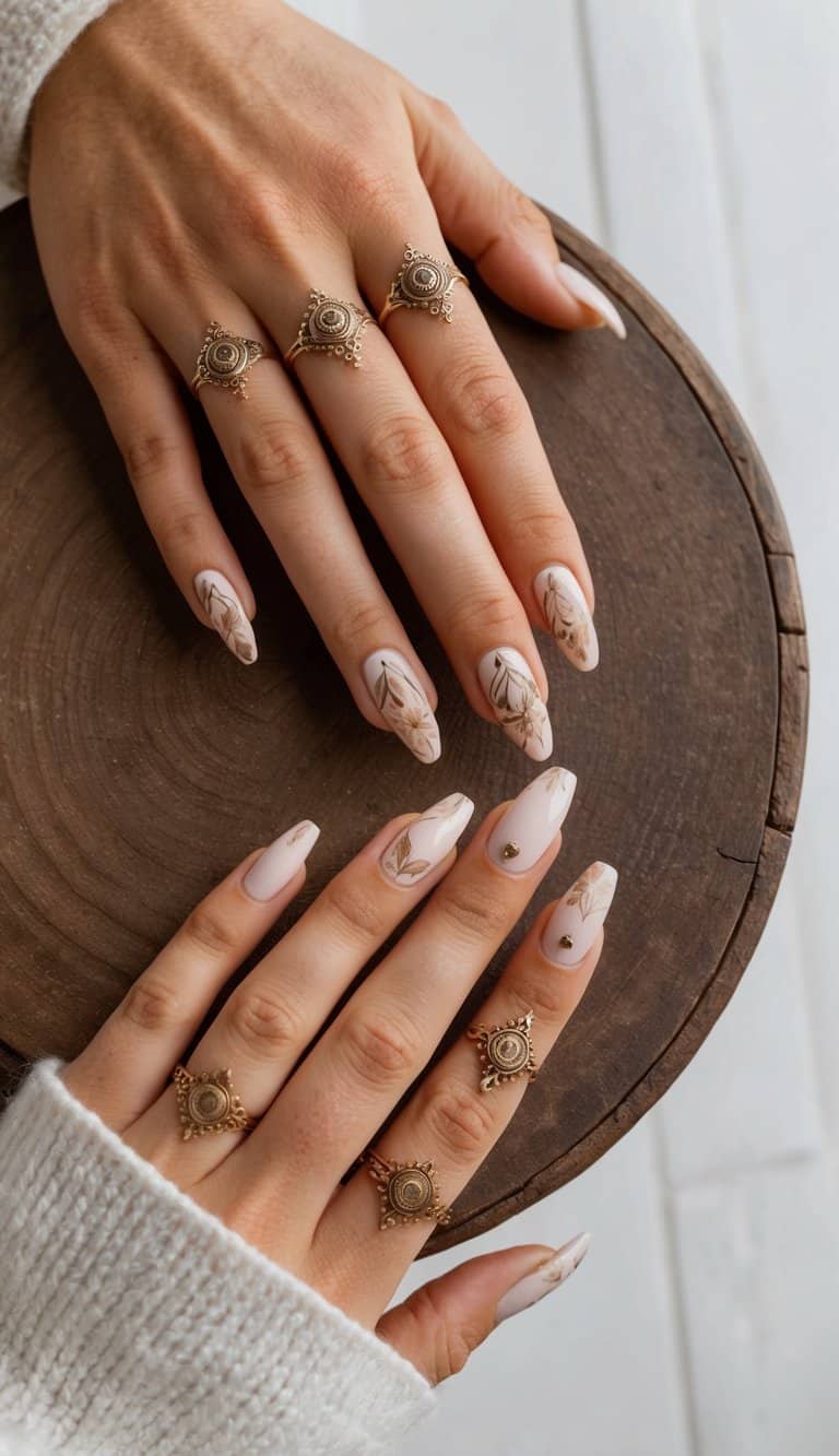 21 Boho Wedding Nails: Earthy and Whimsical Designs for Your Big Day - Graceful Vows