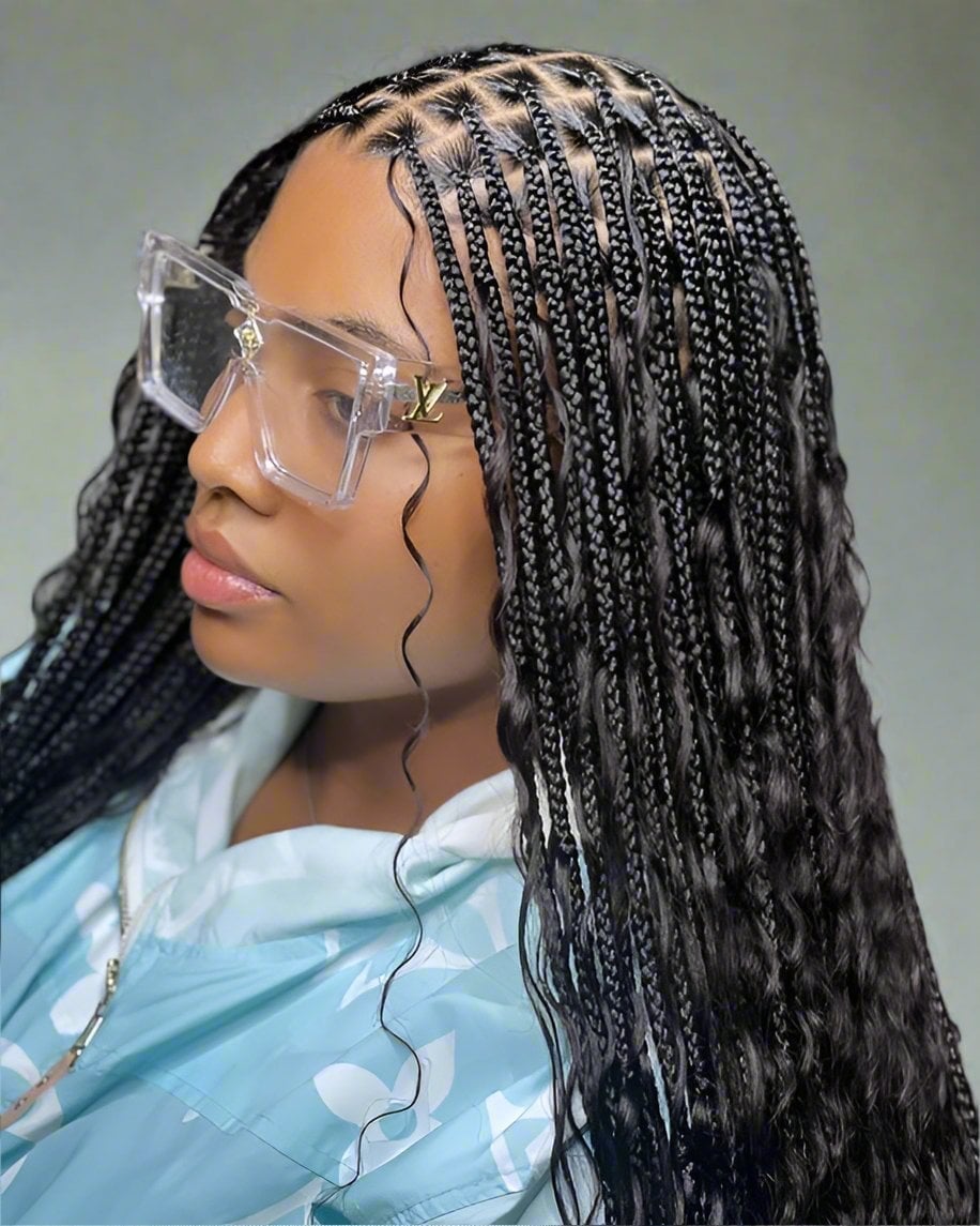Long Box Braids With Baby Hairs Long Box Braids With Baby Hairs — Trendy Braids Wig
