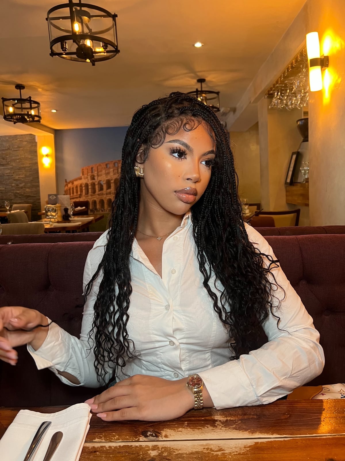 Black Curly Wig With Lace Front And Baby Hairs Black Curly Wig With Lace Front And Baby Hairs — Trendy Braids Wig
