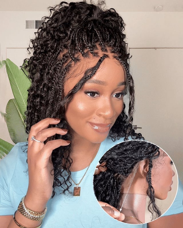 Box Braids With Curtain Bangs Box Braids With Curtain Bangs — Trendy Braids Wig