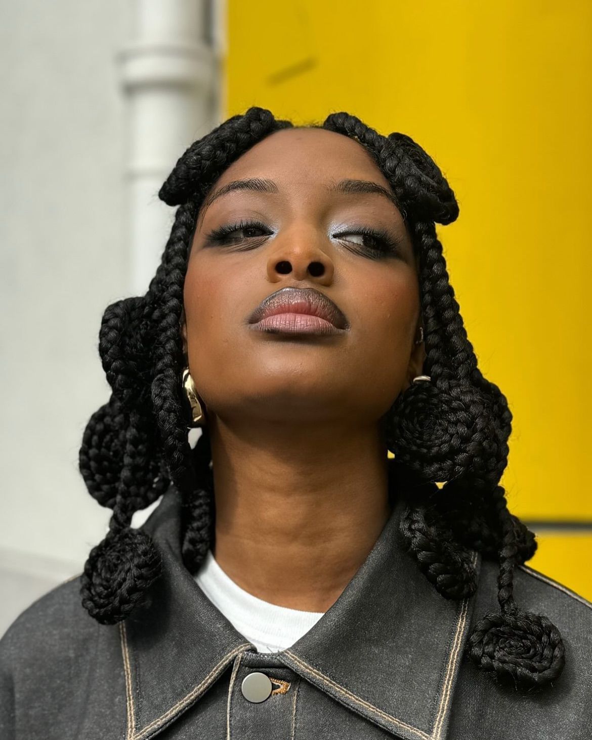 Cornrows With Wavy Box Braids And Beads Cornrows With Wavy Box Braids And Beads — Trendy Braids Wig