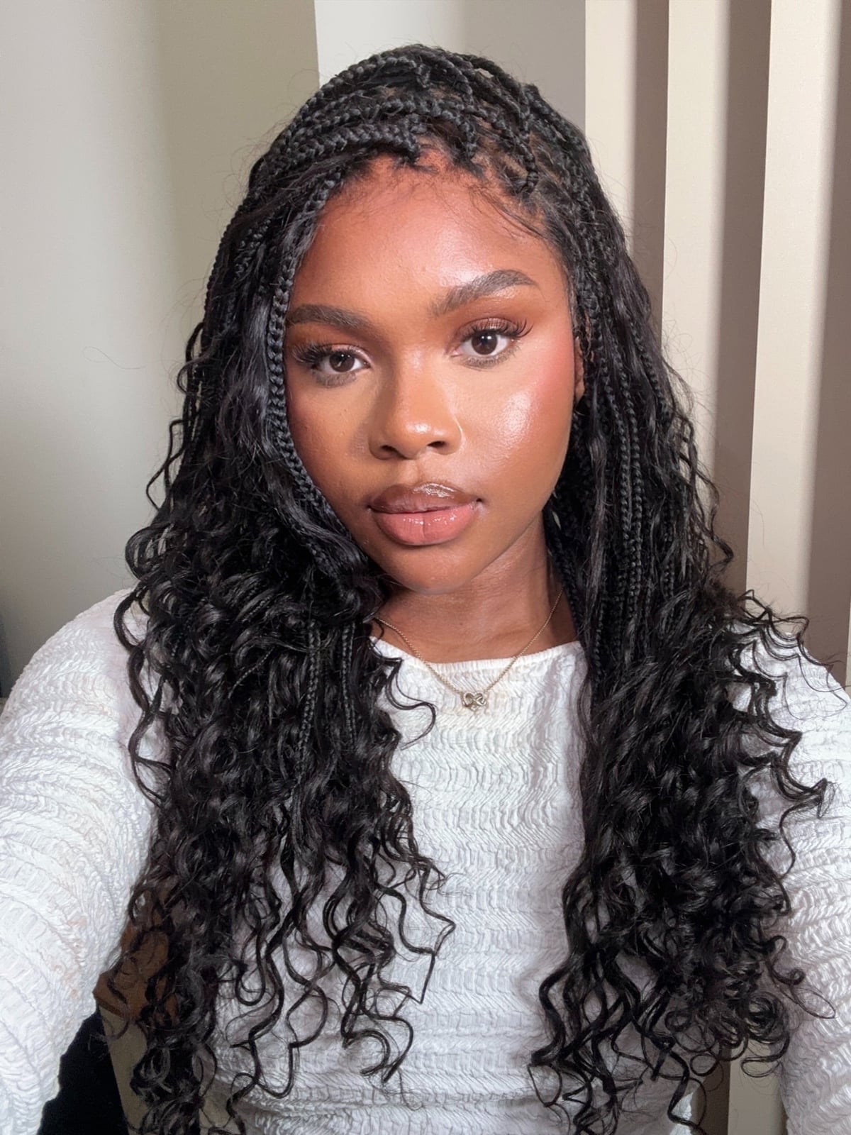 Black Box Braids With Loose Curls Black Box Braids With Loose Curls — Trendy Braids Wig