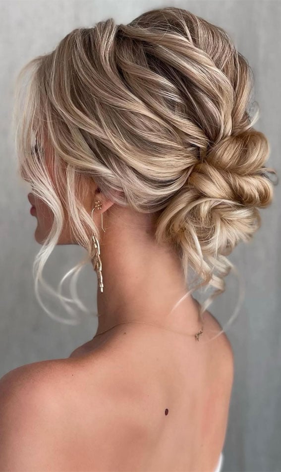 Ash Blonde Soft Updo Mid-Back Length — Trendy Bridal Hair
