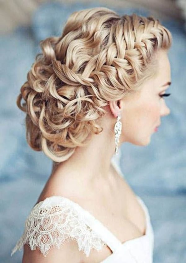 Ash Blonde Shoulder Braids With Curls — Trendy Bridal Hair