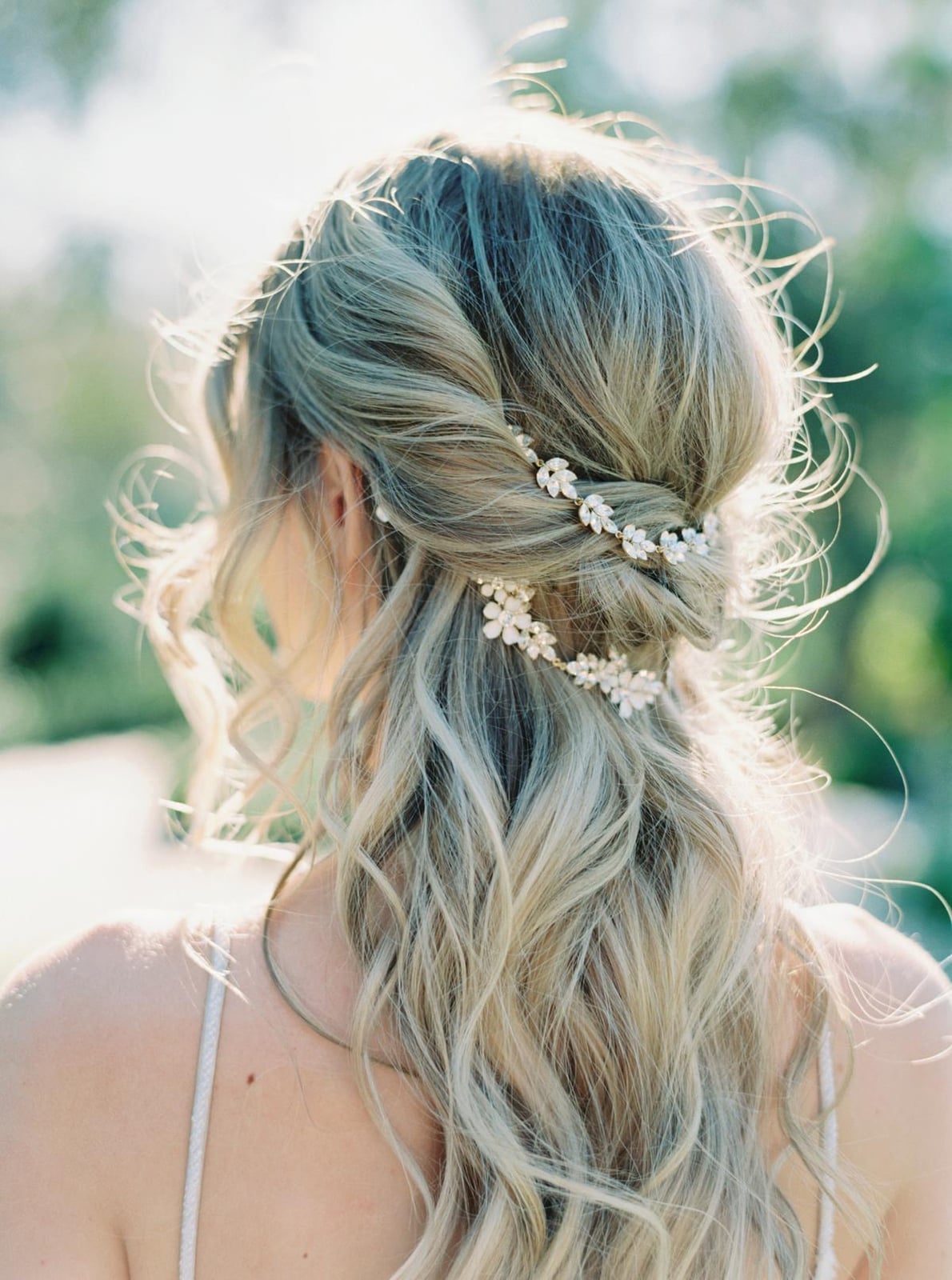 Ash Blonde Half Up Braided Accent — Trendy Bridesmaid Hairstyles Down