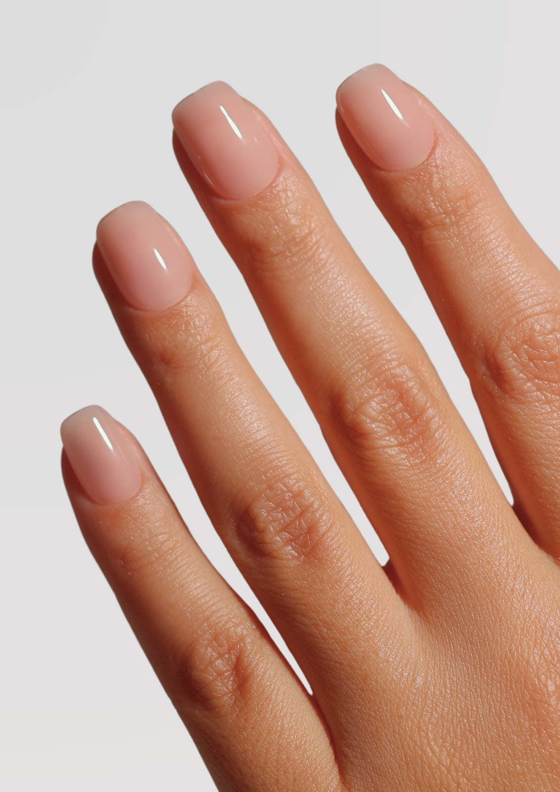 Short Square Sheer Nude Ultra-Smooth Nails Short Square Sheer Nude Ultra-Smooth Nails — Trendy Builder Gel Nails